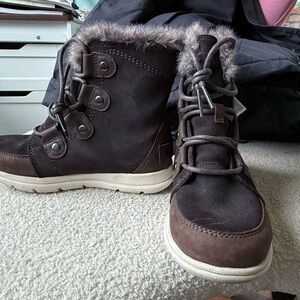 Sorel Brown Fur-Lined Winter Boots